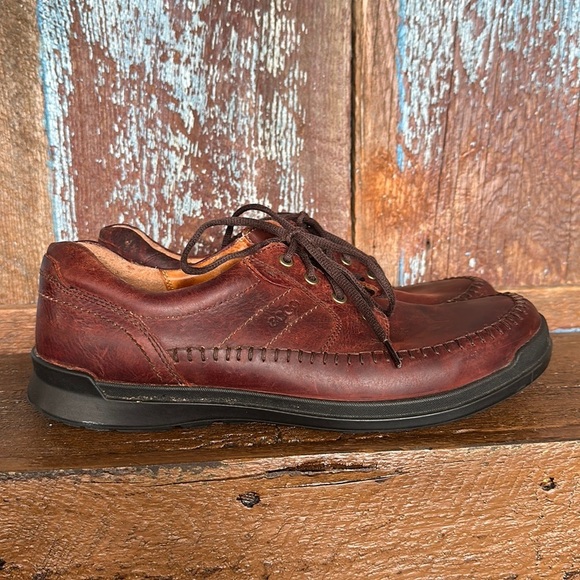 Ecco Shoe Men’s Size 45 Brown, Lace up, Leather Business Casual Shoe - Picture 1 of 12